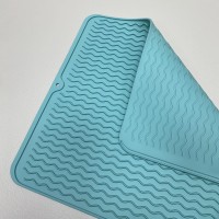 Килимок силіконовий для сушіння посуду 40*44,8 см A-Plus 180BM блакитний