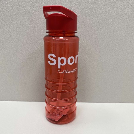 Пляшка для води пластикова 800 мл Stenson 60107 червона