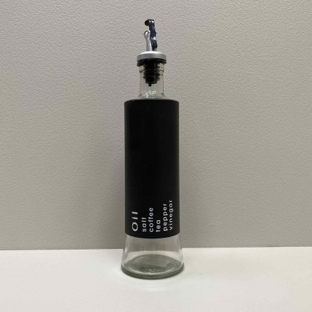 Ємність для олії з дозатором 500 мл A-Plus 951 чорна з прозорим