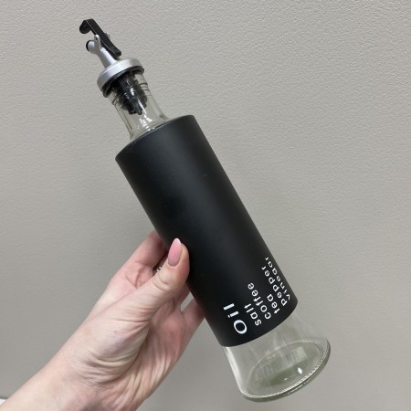 Ємність для олії з дозатором 500 мл A-Plus 951 чорна з прозорим