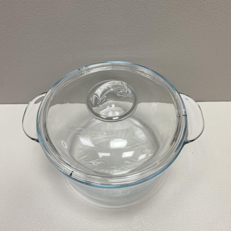 Каструля скляна жароміцна з кришкою 2,5 л Interos SJB-2500MLB