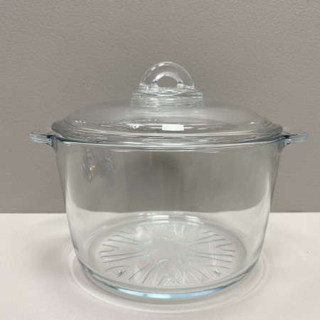 Каструля скляна жароміцна з кришкою 2,5 л Interos SJB-2500MLB