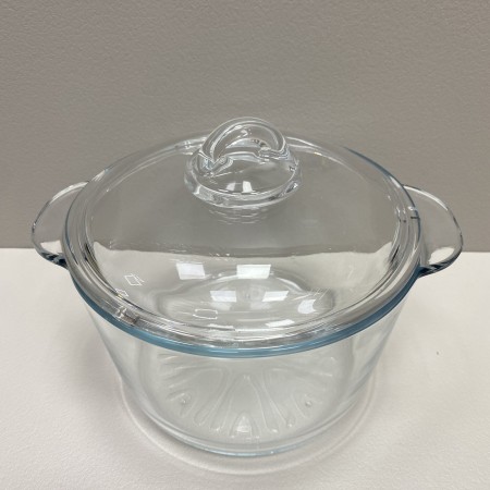 Каструля скляна жароміцна з кришкою 2,5 л Interos SJB-2500MLB