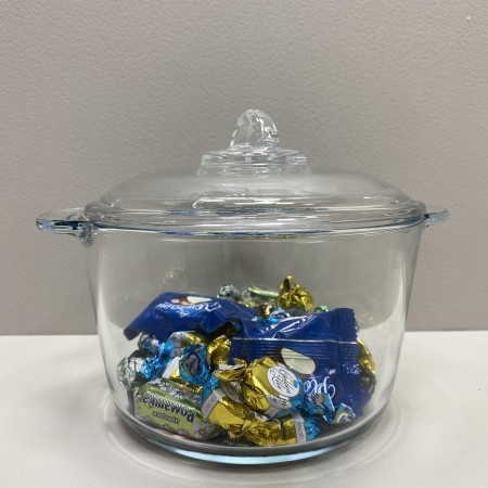 Каструля скляна жароміцна з кришкою 2,5 л Interos SJB-2500MLB