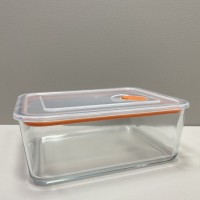 Контейнер скляний з пластиковою кришкою 23,8*18,5*9 см A-Plus 1096