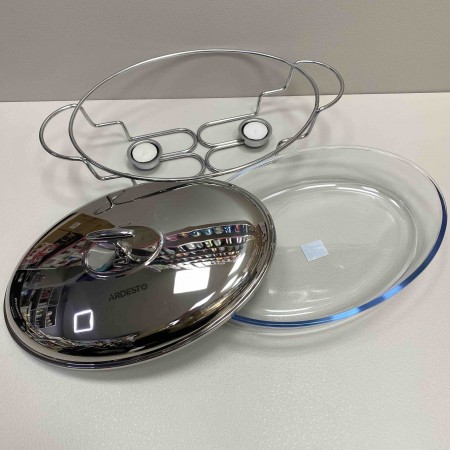 Марміт скляний з металевою кришкою 3 л Ardesto Black Mars AR2414FW