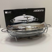 Марміт скляний з металевою кришкою 3 л Ardesto Black Mars AR2414FW