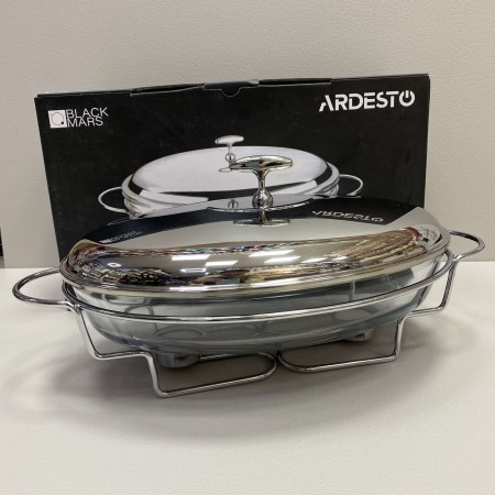 Марміт скляний з металевою кришкою 3 л Ardesto Black Mars AR2414FW