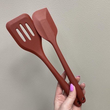 Набір кухонного приладдя силіконовий 5 предметів A-PLUS 1962 бордовий