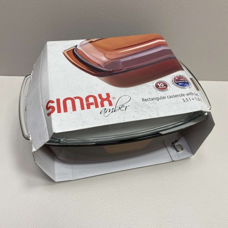 Гусятниця з кришкою 3,5 л 34*21*14,8 см Simax Amber&Clear s7556/7566