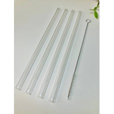 Набір скляних трубочок 4 шт 0,7*20 см Olens O102-659