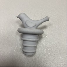 Пробка силіконова для пляшки "Bird" Stenson 50808 сіра