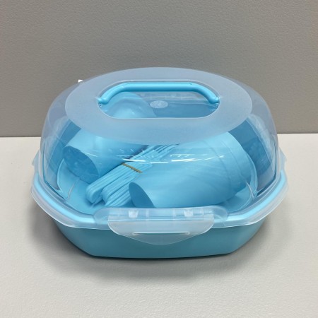 Набір для пікніка 4 персони 21 предмет Ucsan Plastik M-761 блакитний