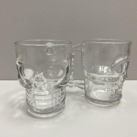 Набір келихів для пива, квасу або чаю "Череп" 2 шт 420 мл A-Plus 420-GO