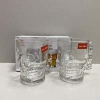 Набір келихів для пива, квасу або чаю "Череп" 2 шт 420 мл A-Plus 420-GO