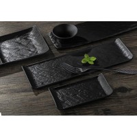 Блюдо прямокутне порцелянове 30,2*9,9 см Wilmax Slatestone Black 661102