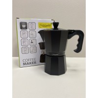 Гейзерна кавоварка алюмінієва 300 мл Maestro MR-1666-6 Black