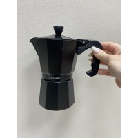 Гейзерна кавоварка алюмінієва 300 мл Maestro MR-1666-6 Black