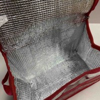 Термосумка Easy Gifts 28*16*20 см сріблясто-червона Stenson R28796