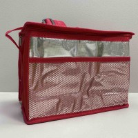 Термосумка Easy Gifts 28*16*20 см сріблясто-червона Stenson R28796