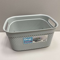 Корзина пластикова з кришкою 33*24*16,5 см 9 л Ucsan Plastik М-1164 сіра