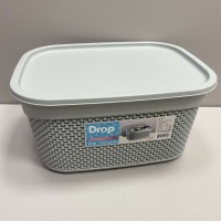 Корзина пластикова з кришкою 33*24*16,5 см 9 л Ucsan Plastik М-1164 сіра