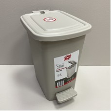Контейнер для сміття пластиковий 8 л з педалькою Elif Plastik 344 бежевий