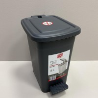 Контейнер для сміття пластиковий 8 л з педалькою Elif Plastik 344 сірий