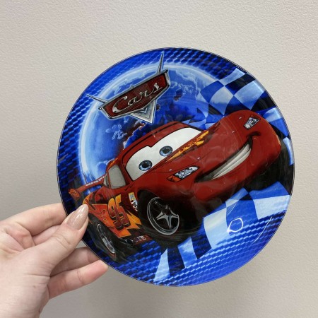 Набір дитячого скляного посуду 3 предмети "Тачки" 4848-2/2