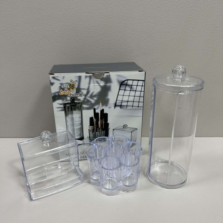 Набір косметичних органайзерів для ватних дисків, паличок і пензликів Bee Home Ak504