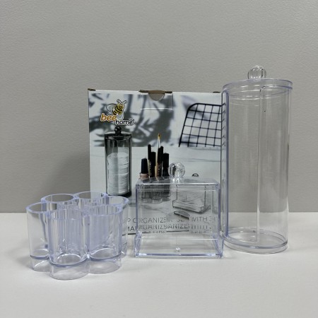 Набір косметичних органайзерів для ватних дисків, паличок і пензликів Bee Home Ak504