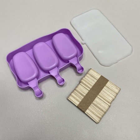 Форма для морозива силіконова 19*13,5*2,5 см A-Plus 1985 фіолетова