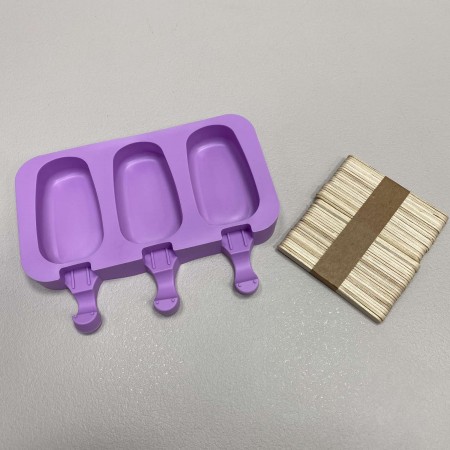 Форма для морозива силіконова 19*13,5*2,5 см A-Plus 1985 фіолетова