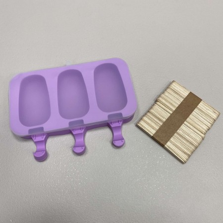 Форма для морозива силіконова 19*13,5*2,5 см A-Plus 1985 фіолетова