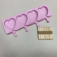 Форма для морозива силіконова 36,5*15,5*2,5 см A-Plus 1987 рожева