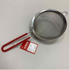 Сито із нержавіючої сталі з червоною просиліконеною ручкою 14 см A-Plus 1273