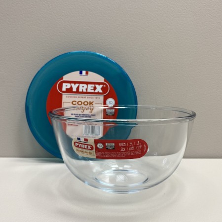 Миска скляна з пластиковою кришкою 2,3 л 21 см Pyrex C&S 180P000