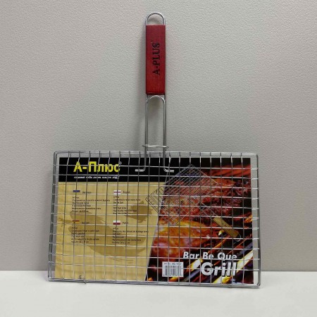 Решітка для грилю з хромованої сталі 34,5*21,5 см A-Plus 1872