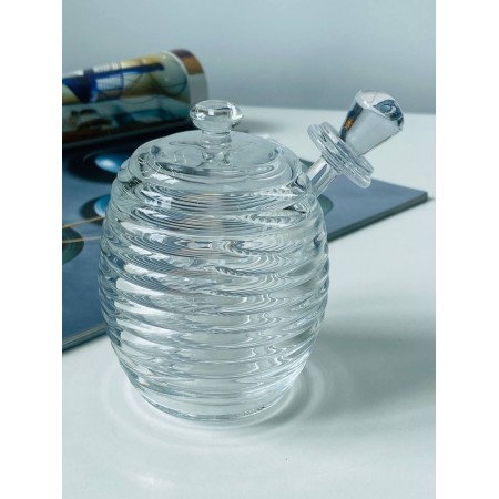 Медівниця скляна з ложкою "Акація" 220 мл Olens 102-661