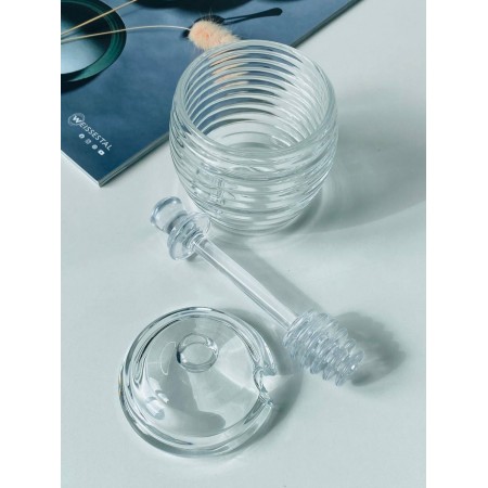 Медівниця скляна з ложкою "Акація" 220 мл Olens 102-661