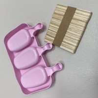 Форма для морозива силіконова 19*13,5*2,5 см A-Plus 1985 рожева