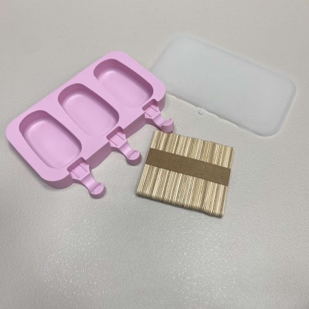 Форма для морозива силіконова 19*13,5*2,5 см A-Plus 1985 рожева