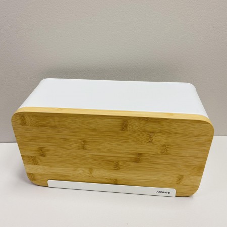 Хлібниця металева зі зсувною кришкою-дошкою 33*13*18 см Ardesto Midori AR0914WB White