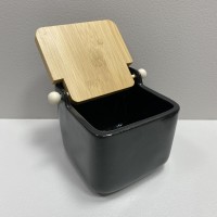 Цукорниця керамічна з бамбуковою кришкою 840 мл 14*12*11 см Ardesto Midori AR0907B