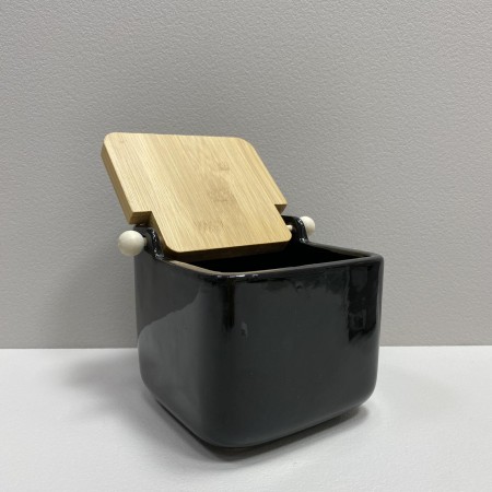 Цукорниця керамічна з бамбуковою кришкою 840 мл 14*12*11 см Ardesto Midori AR0907B