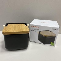 Цукорниця керамічна з бамбуковою кришкою 840 мл 14*12*11 см Ardesto Midori AR0907B
