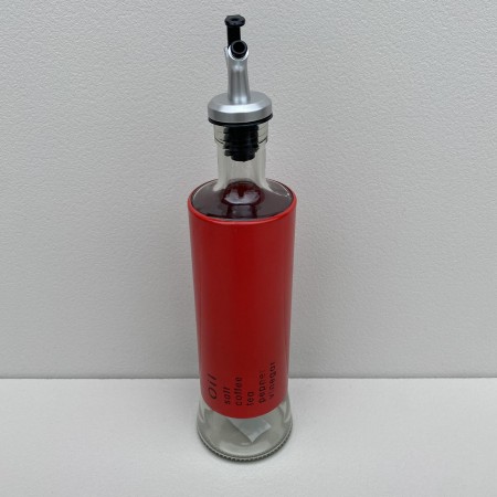 Ємність для олії з дозатором 500 мл A-Plus 951 червона з прозорим