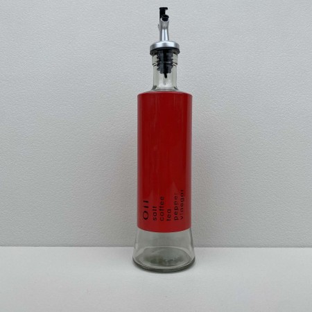 Ємність для олії з дозатором 500 мл A-Plus 951 червона з прозорим