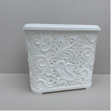 Корзинка пластикова з кришкою Ажур 3,5 л 20,5*15,5*17,3 см Полімерпобут ПБ-673/115-3,5