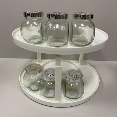 Полиця-органайзер обертальна 2 яруси 32,9*27,5 см Stenson R93754